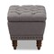 Baxton Studio Annabelle Light Grey Walnut Finished Tufted Storage Ottoman 131-7217 - alternate 2